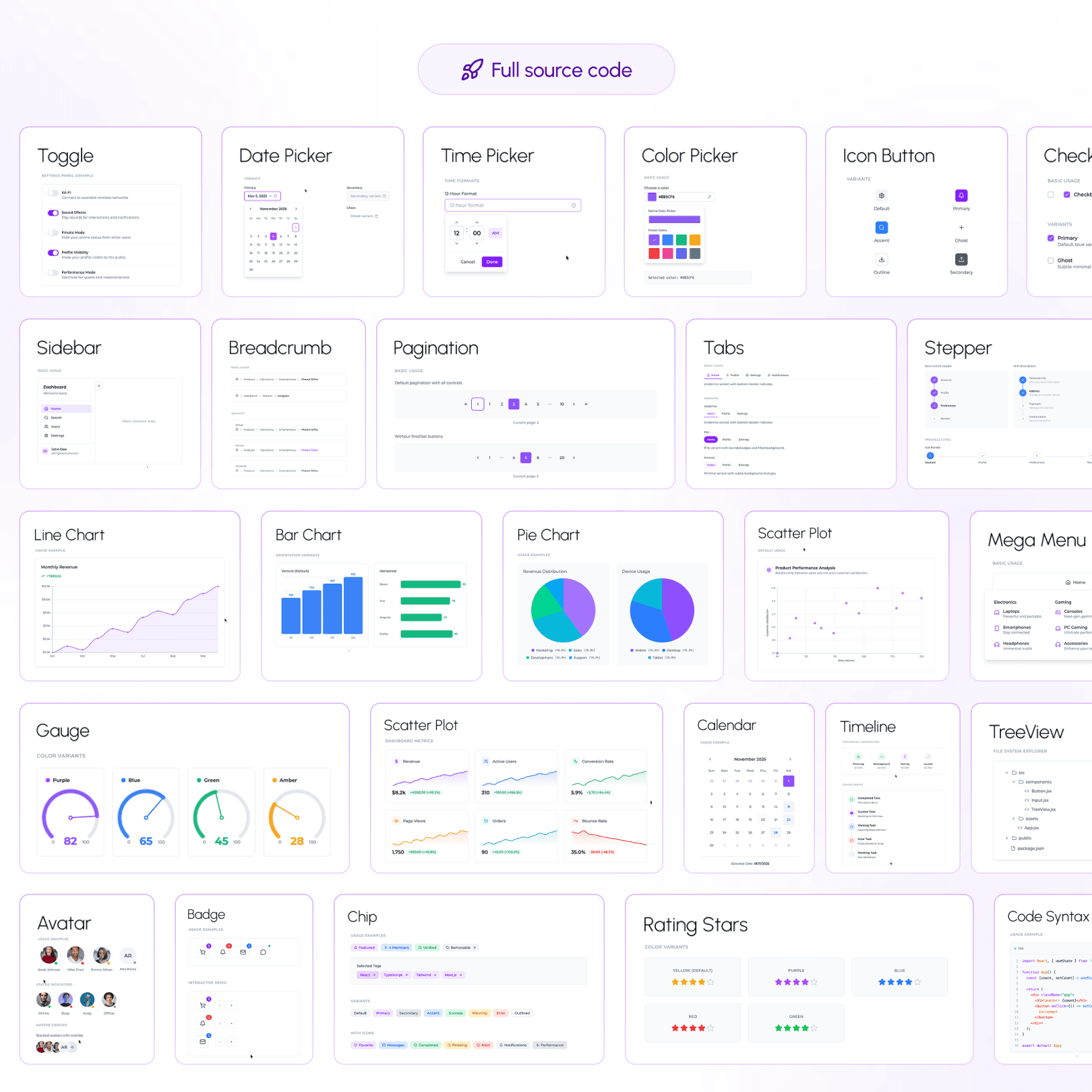 100+ React UI Components