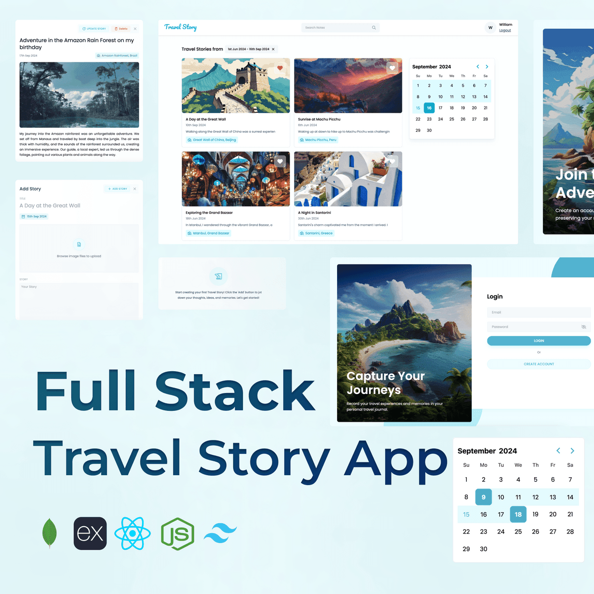 Full Stack Travel Story App using MERN