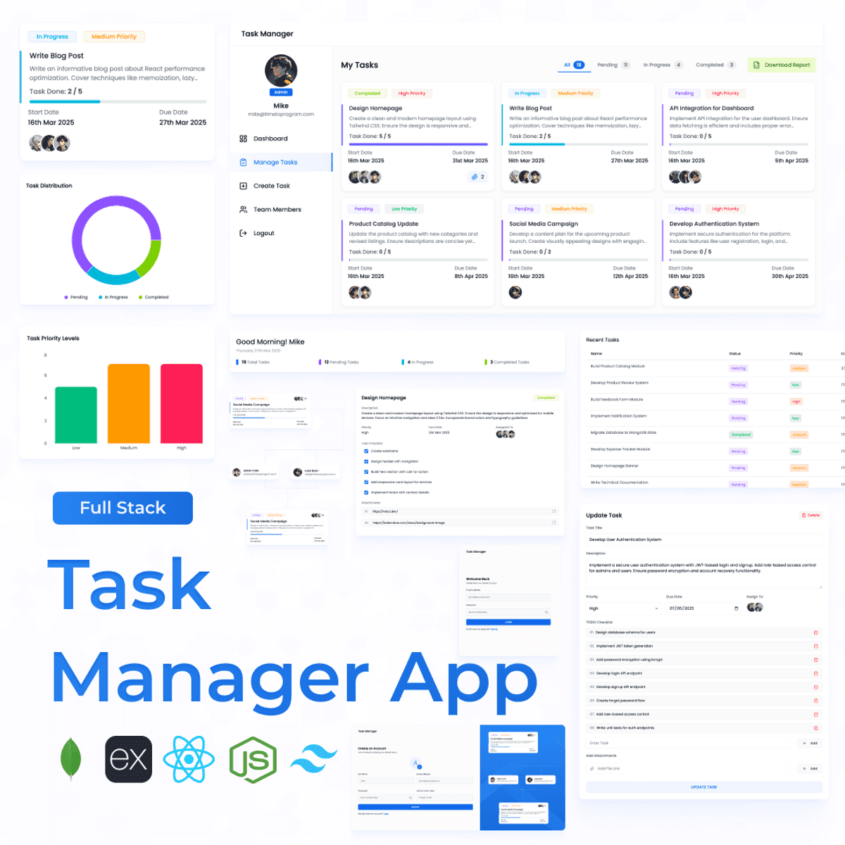 Full Stack Task Manager App using MERN