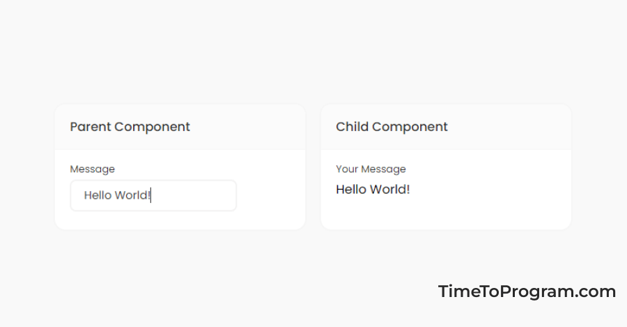 pass data from parent to child component react output