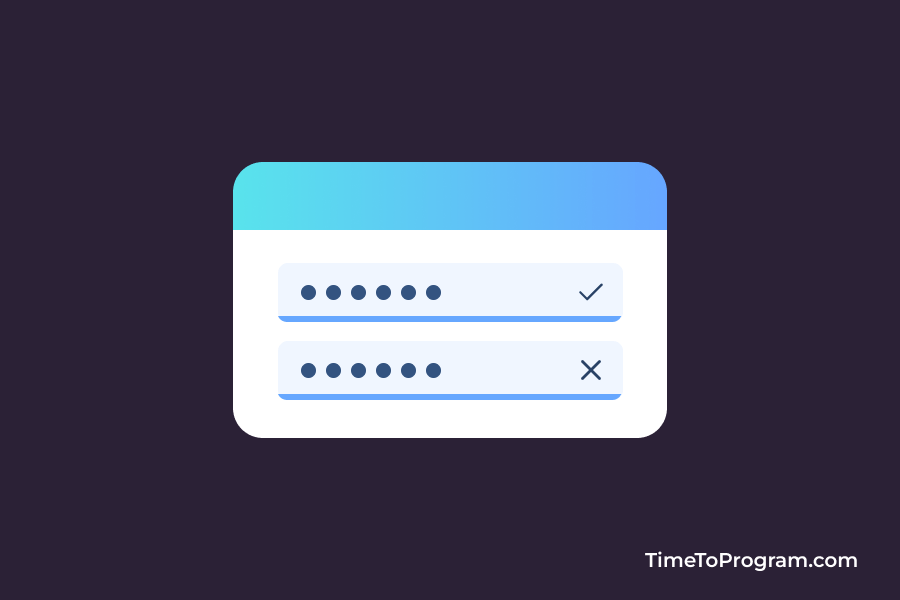 password and confirm password validation in react