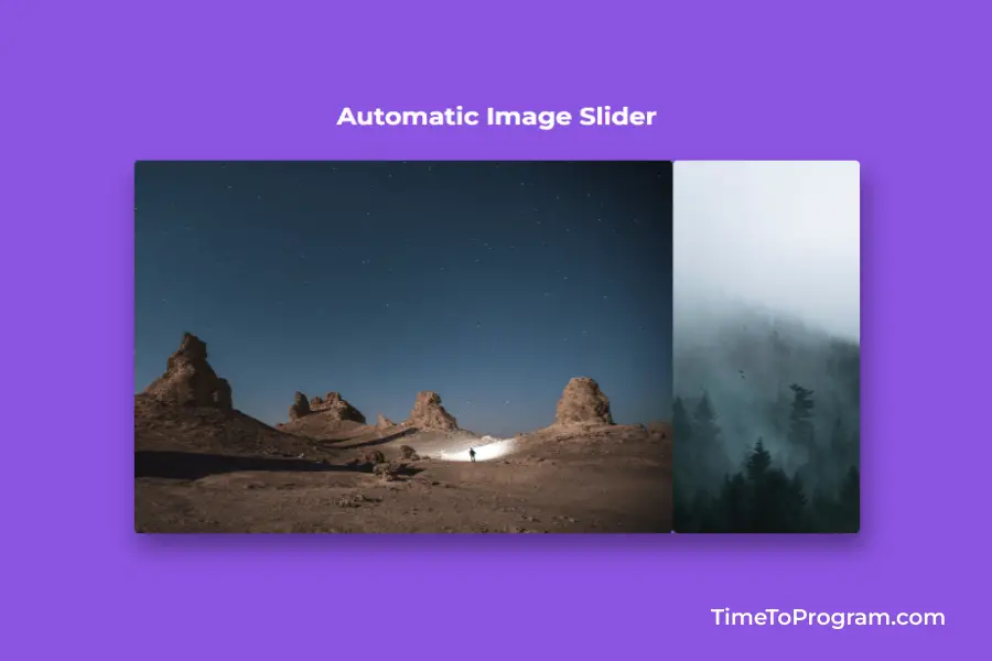 automatic image slider in html css and javascript