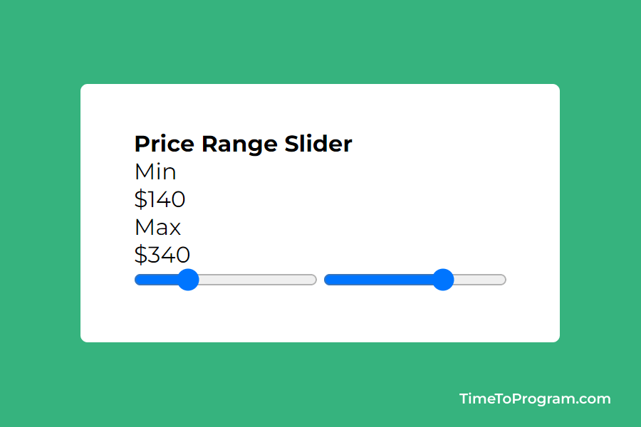 create price range slider in html