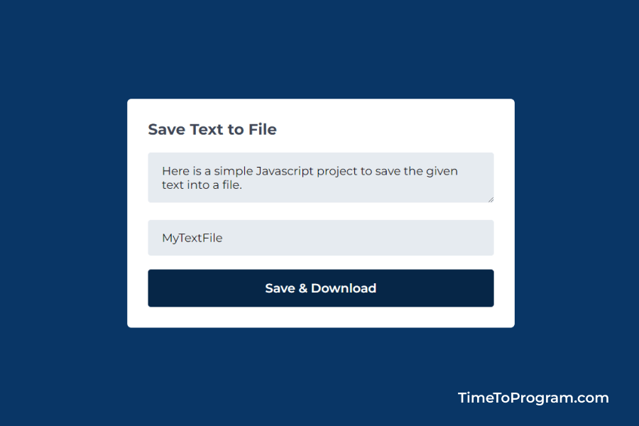 how to save textarea to text file javascript