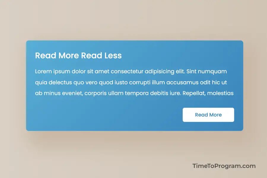 create read more read less button using html css
