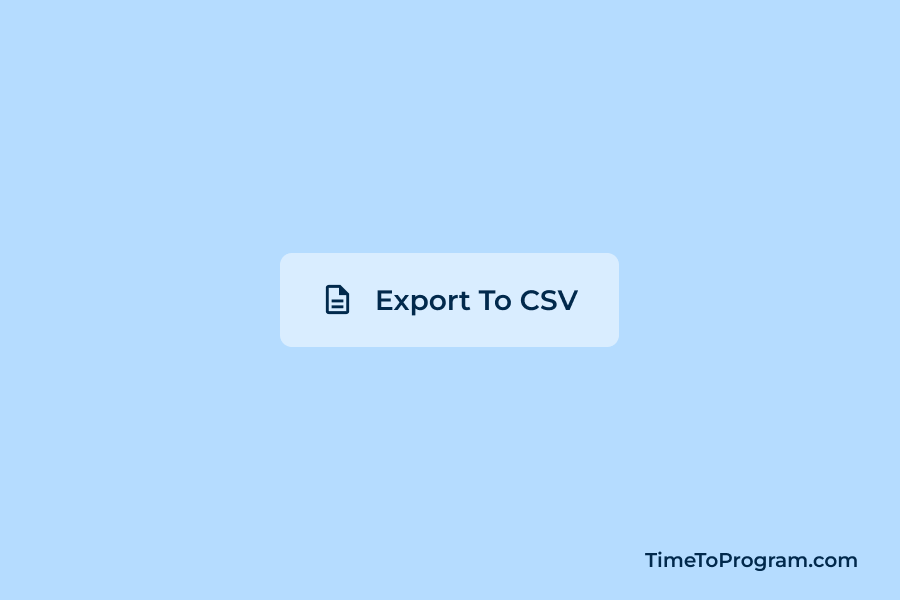 how to export data to csv file in react js