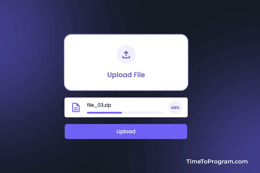 how to upload file with progress bar react js